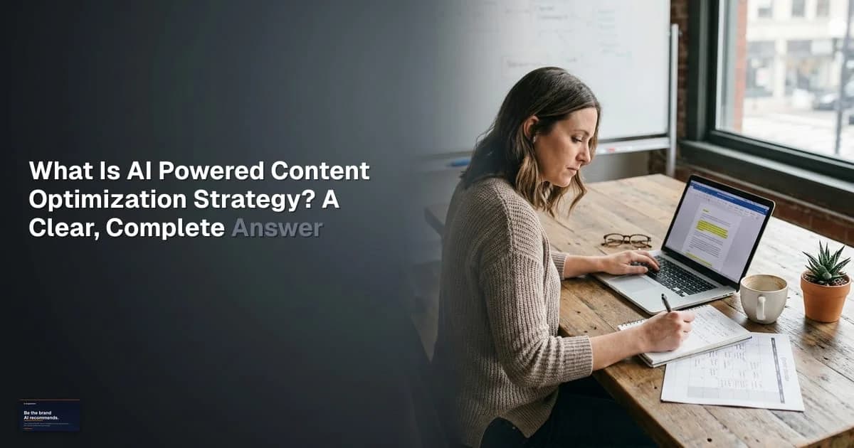 What Is AI Powered Content Optimization Strategy? A Clear, Complete Answer - blogawesome